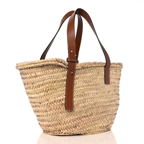 LOEWE  Raffia Basket Tote Bag Natural Tan - Picture 2 of 8